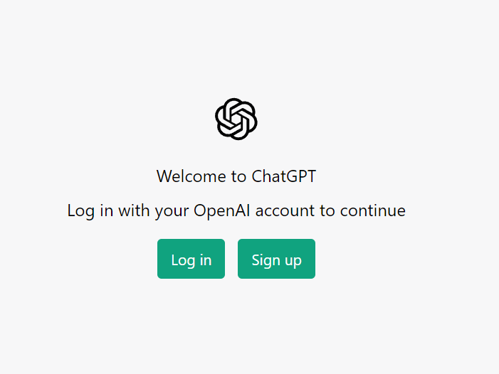 Страница регистрации ChatGPT — выберите удобный способ входа