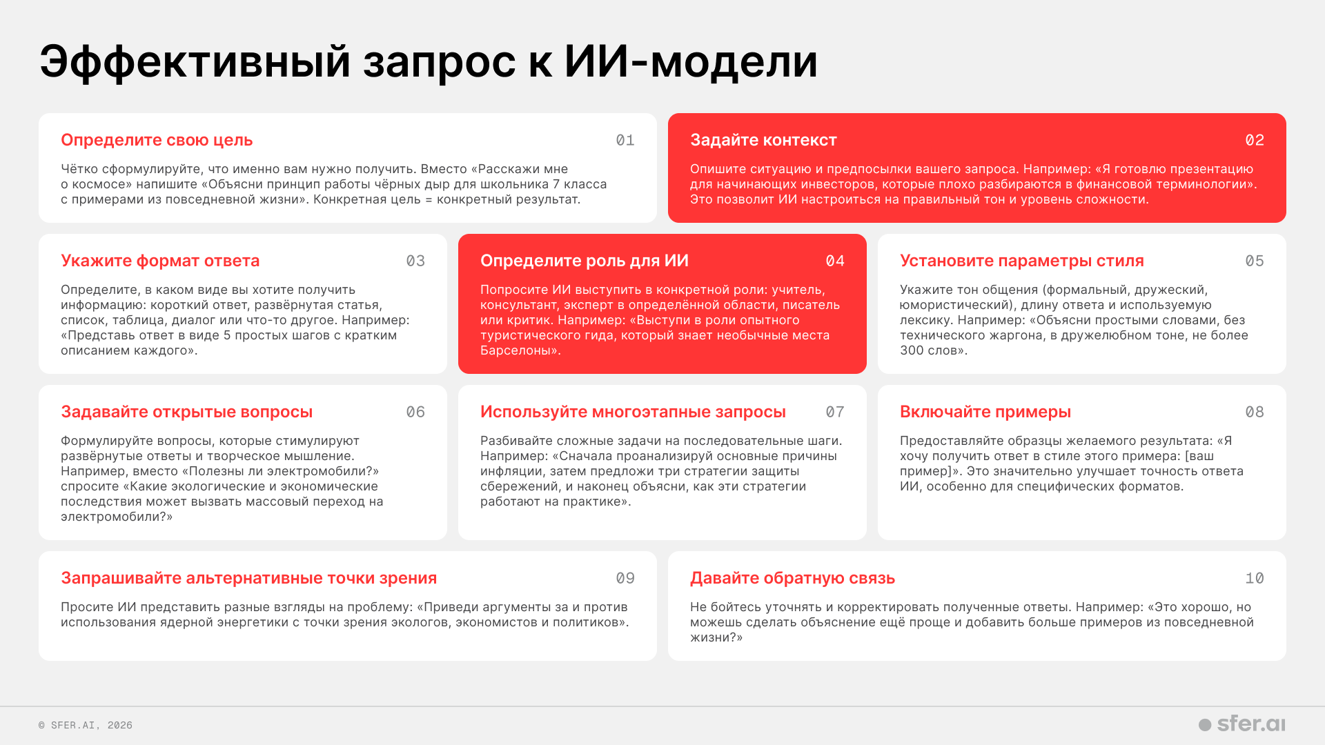 Эффективный запрос к ИИ-модели — 10 правил